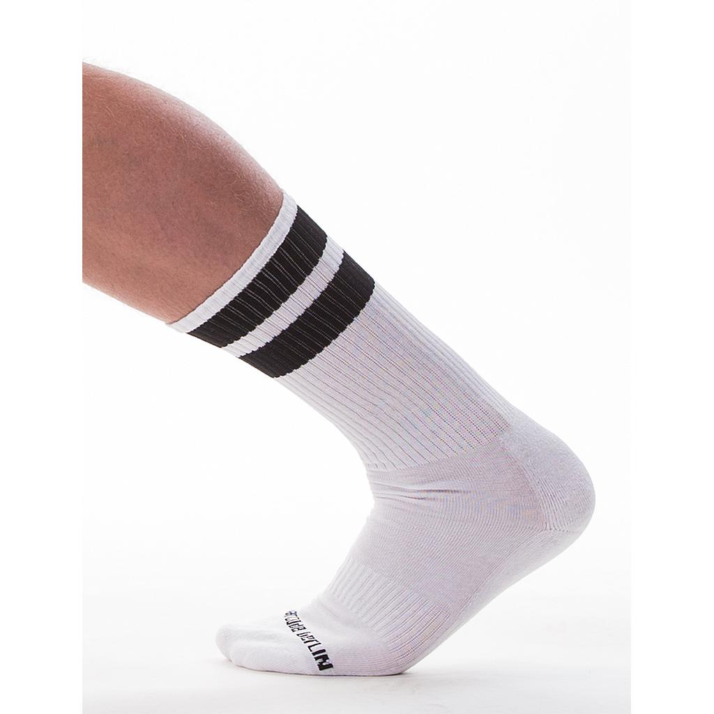 BARCODE BERLIN GYM SOCKS WHITE WITH VARIOUS COLORED STRIPE
