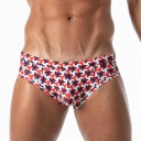 LEADER HAMPTONS SWIM BRIEF RED 