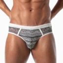 LEADER TRIBAL MESH SWIM BRIEF WHITE