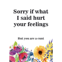 DM SORRY IF I HURT YOUR FEELINGS BIRTHDAY CARD