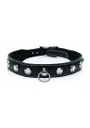 BLING VIXEN LEATHER CHOKER W/ RHINESTONES