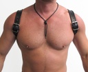 MISTER B PREMIUM LEATHER HALTER HARNESS