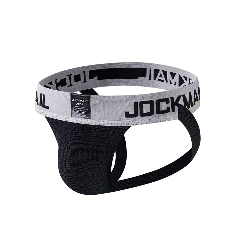 JOCKMAIL 230 GRAY WIDE BELT JOCKSTRAP