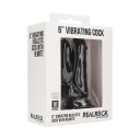 REALROCK VIBRATING REALISTIC COCK 6&quot; w/ SCROTUM 