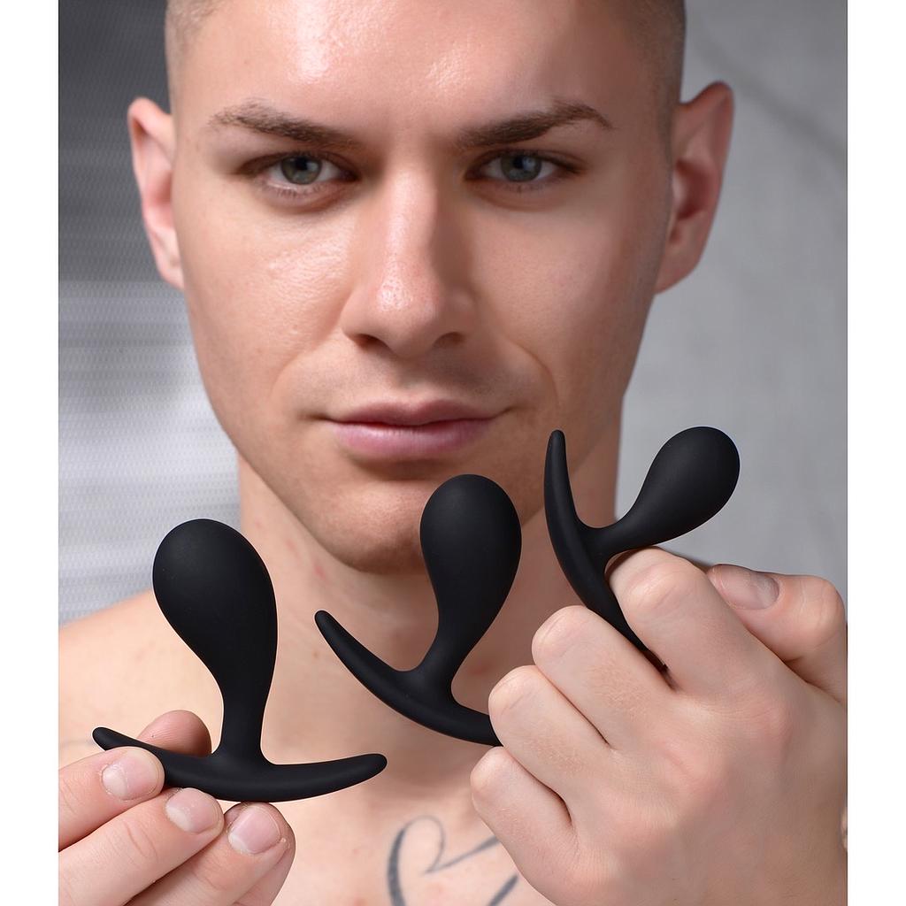 XR BRANDS DARK DROPLETS 3 PIECE ANAL TRAINING SET