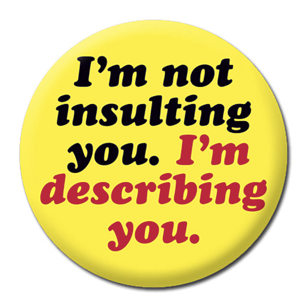 DM I AM NOT INSULTING BADGE