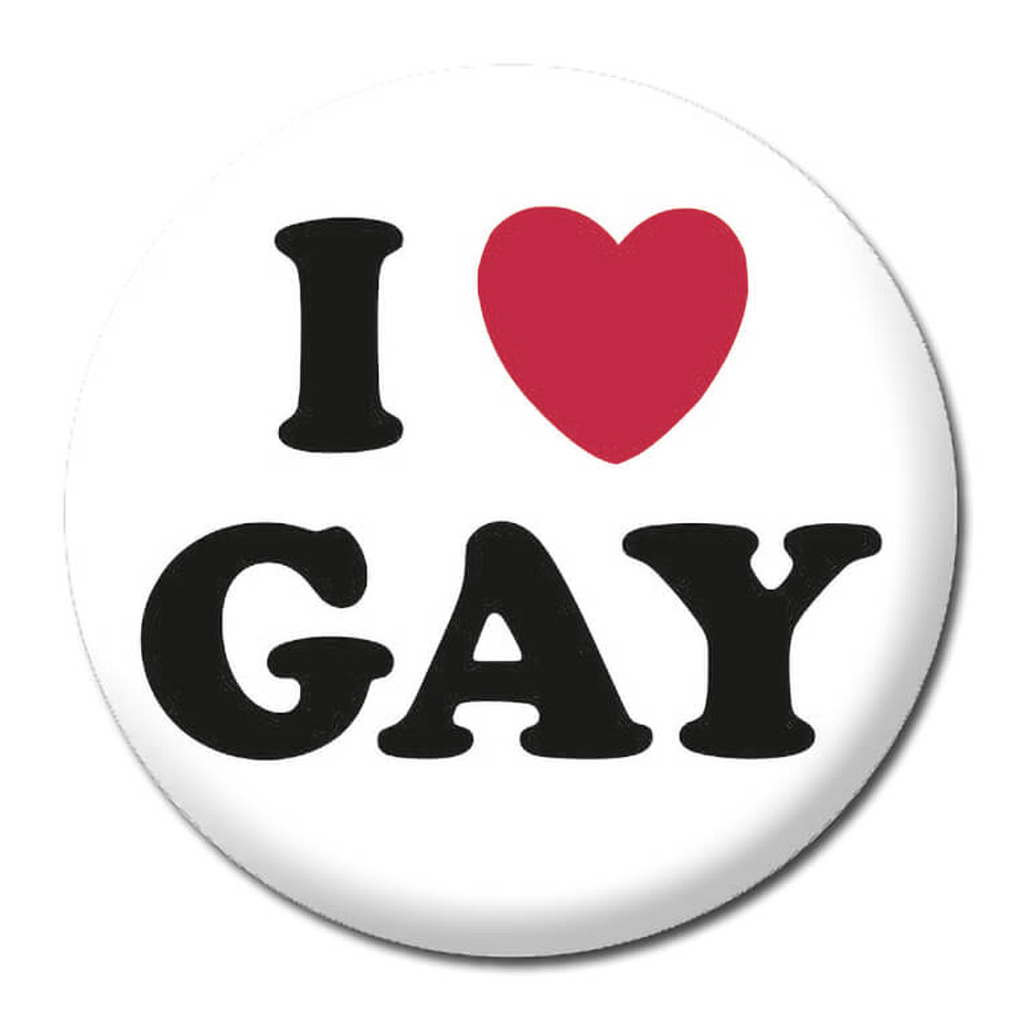 DM I LOVE GAY BADGE