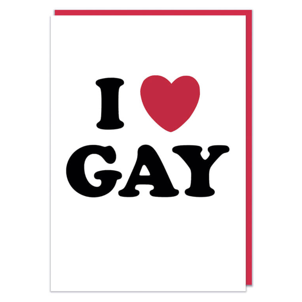 DM I LOVE GAY CARD