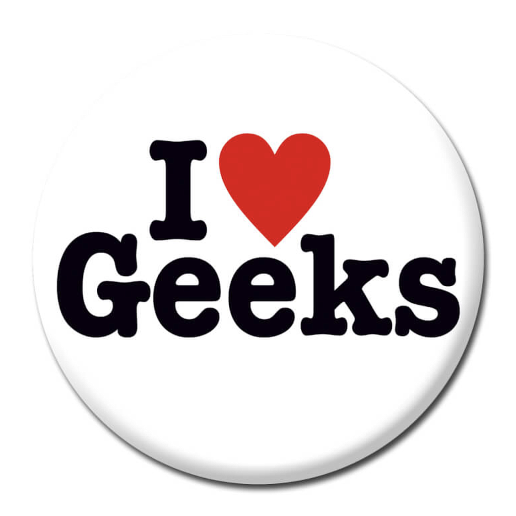 DM I LOVE GEEKS BADGE