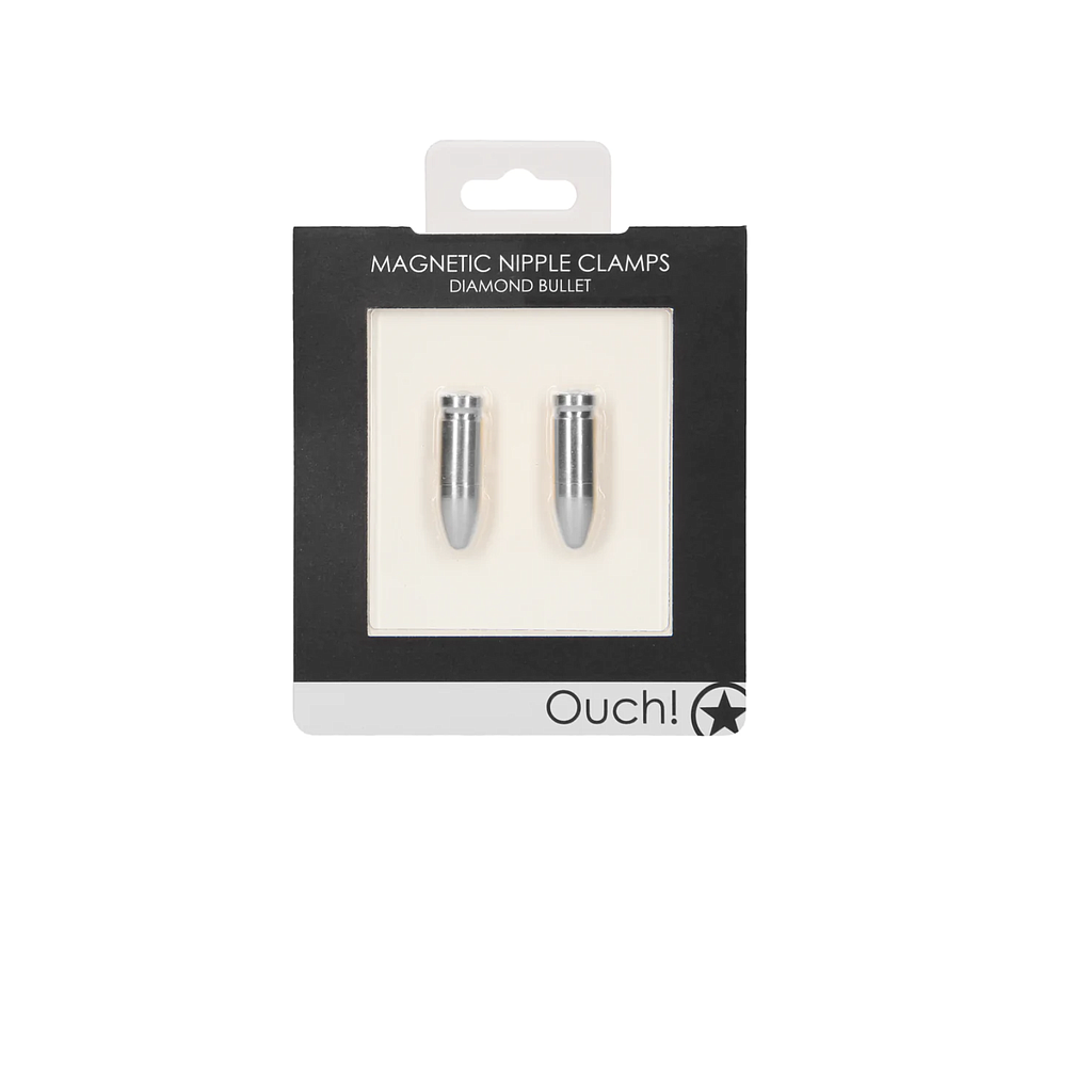 OUCH MAGNETIC NIPPLE CLAMPS DIAMOND BULLET