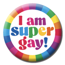 DM I AM SUPER GAY BADGE