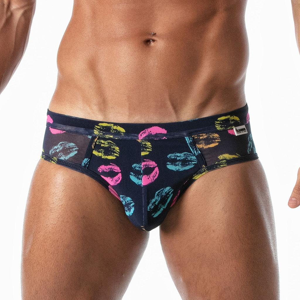 LEADER AMOR MESH SWIM BRIEF NAVY 