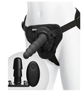 DOC JOHNSON RIBBED VIBRATING STRAP ON WITH REMOTE CONTROL