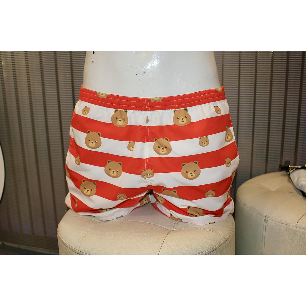 SWEET BANANA BEARS &amp; STRIPES ST TROPEZ WOVEN SWIM TRUNKS