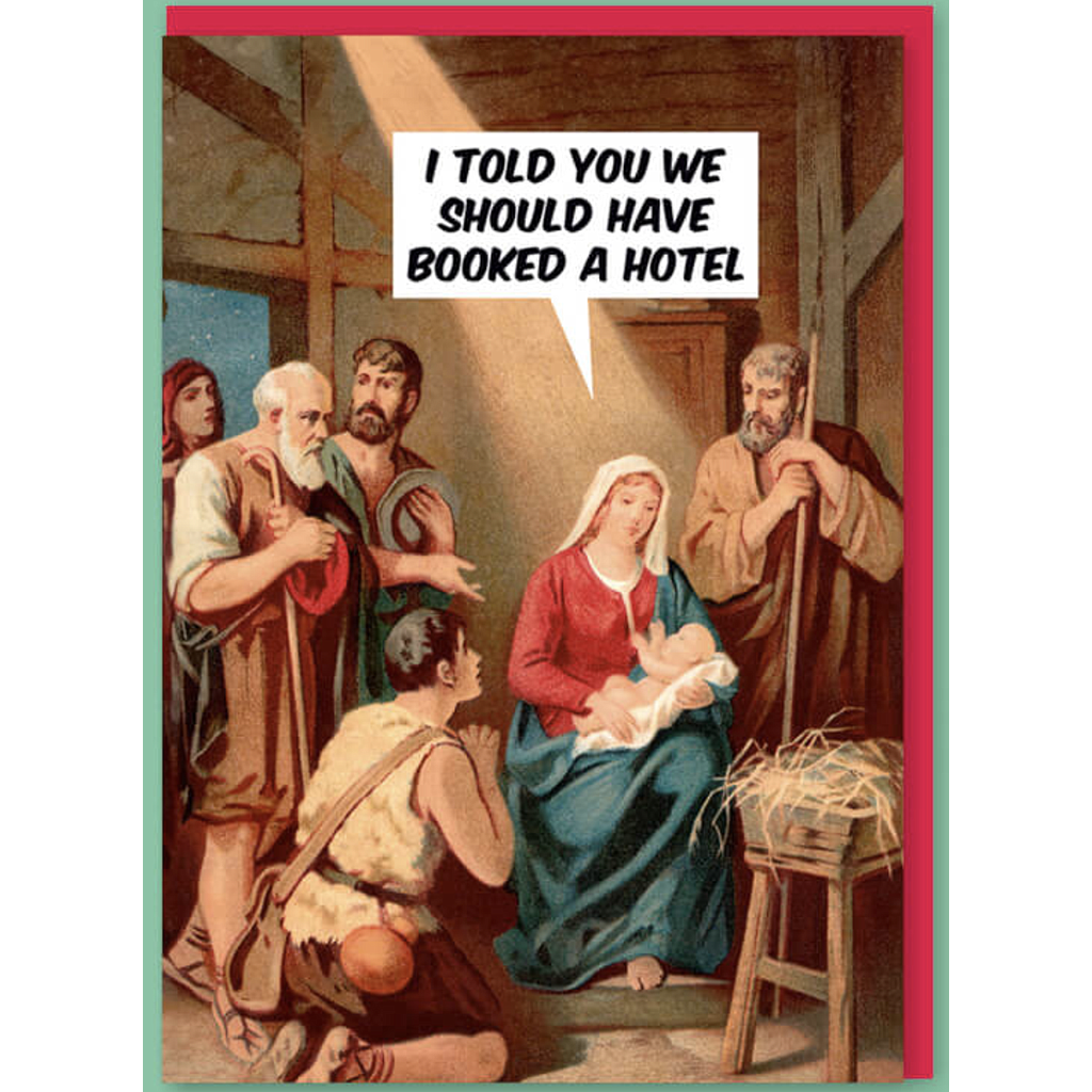 DM BOOKED A HOTEL XMAS CARD