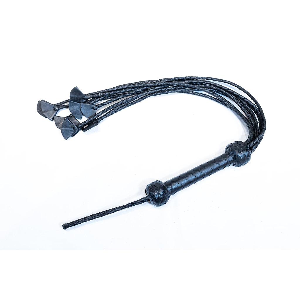 GAYT*GEAR LEATHER FLOGGER HARD BRAIDED