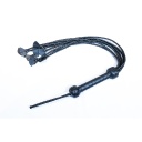 GAYT*GEAR LEATHER FLOGGER HARD BRAIDED