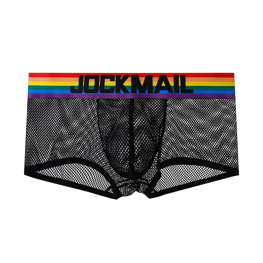 JOCKMAIL 462 RAINBOW MESH BOXER