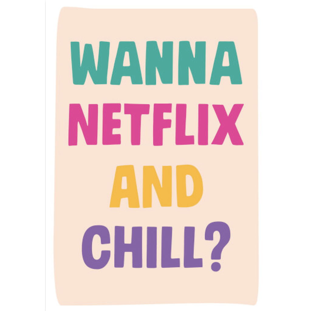 DM Wanna Netflix and Chill Funny Birthday Card