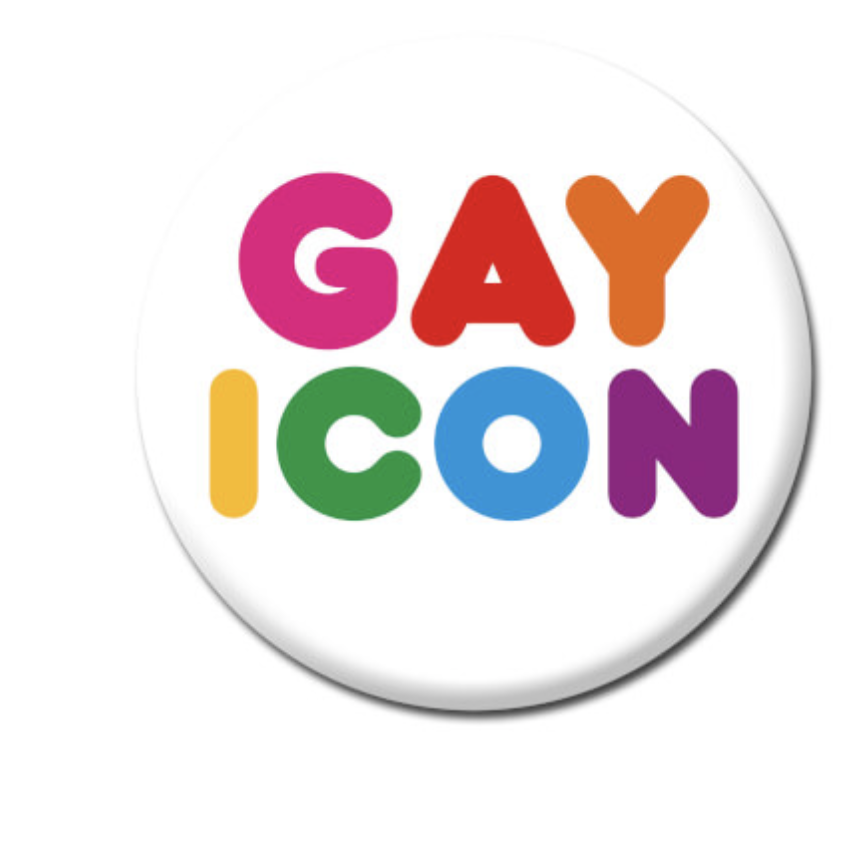 DM GAY ICON FUNNY BADGE