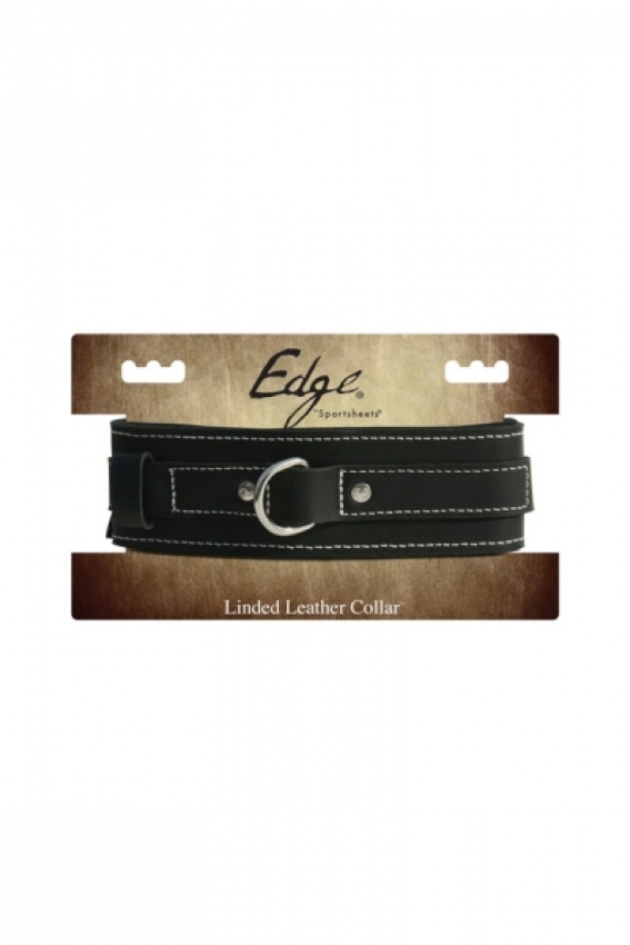 EDGE LINED LEATHER COLLAR