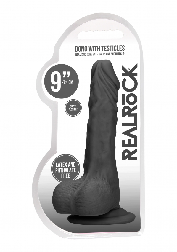 REAL ROCK 23CM DILDO W/ BALLS