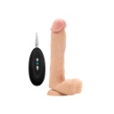 REAL ROCK VIBRATING REALISTIC COCK 22.8cm 9&quot; w/ SCROTUM 