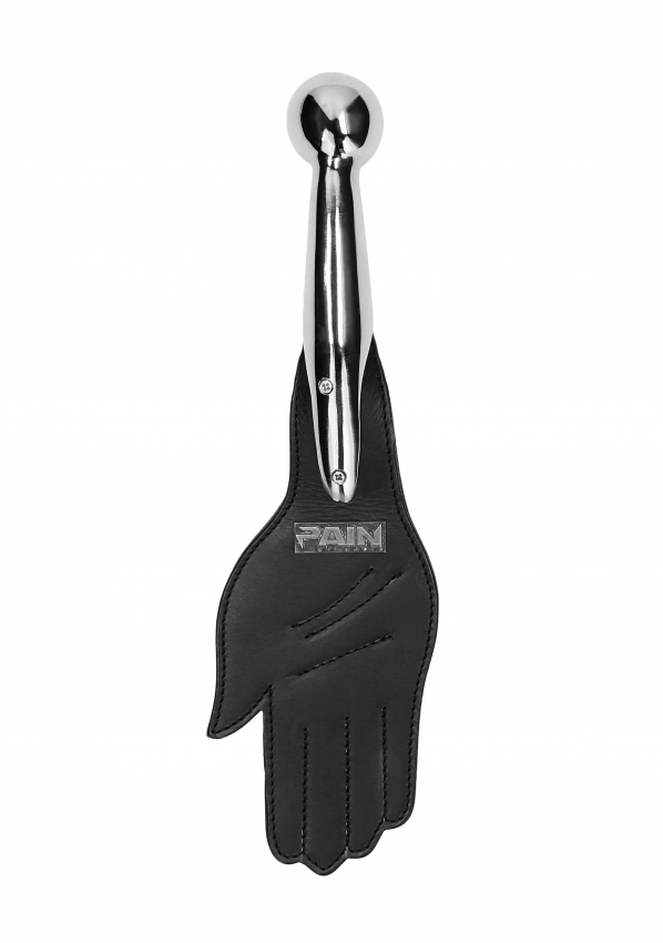 PAIN SADDLE LEATHER HAND PADDLE METAL BALL HANDLE