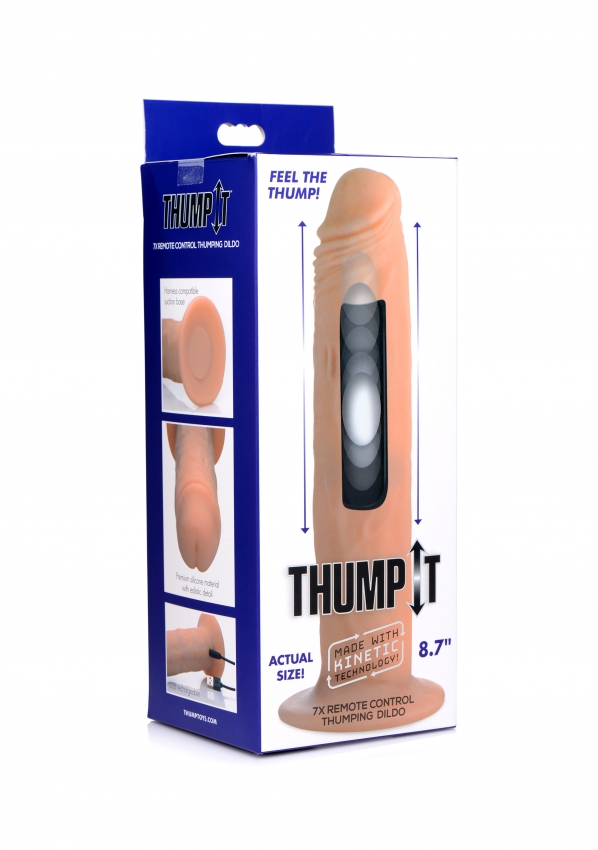 7X REMOTE CONTROL THUMPING DILDO 8.7&quot;
