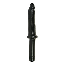 [2100000359103] ALL BLACK SMALL HAMMER DILDO 31cm