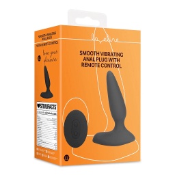 [2100000362615] LOVELINE SMOOTH VIBRATING ANAL PLUG WITH REMOTE