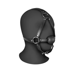 [2100000368198] OUCH HEAD HARNESS W/ SOLID BALL GAG