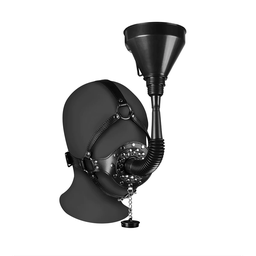[2100000368235] OUCH OPEN MOUTH GAG HEAD HARNESS W/ FUNNEL