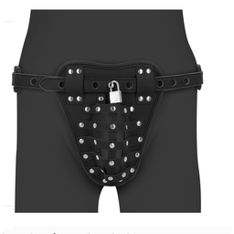 [2100000367672] OUCH PU LEATHER CHASTITY JOCK