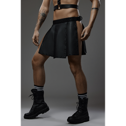 PROVOCATEUR LEATHER GLADIATOR SKIRT TROY