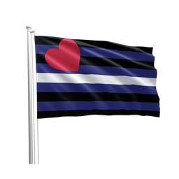 [2100000390564] PRIDE FLAG LEATHER 90x150cm 