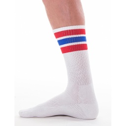 BARCODE BERLIN ME TIME SOCKS WHITE/RED/BLUE