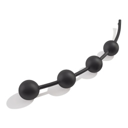 [2100000104857] Mystim Booty Garland Anal Chain with E-Stim Small Black