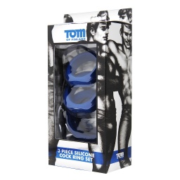 Tom of Finland Cockring 3 set blue